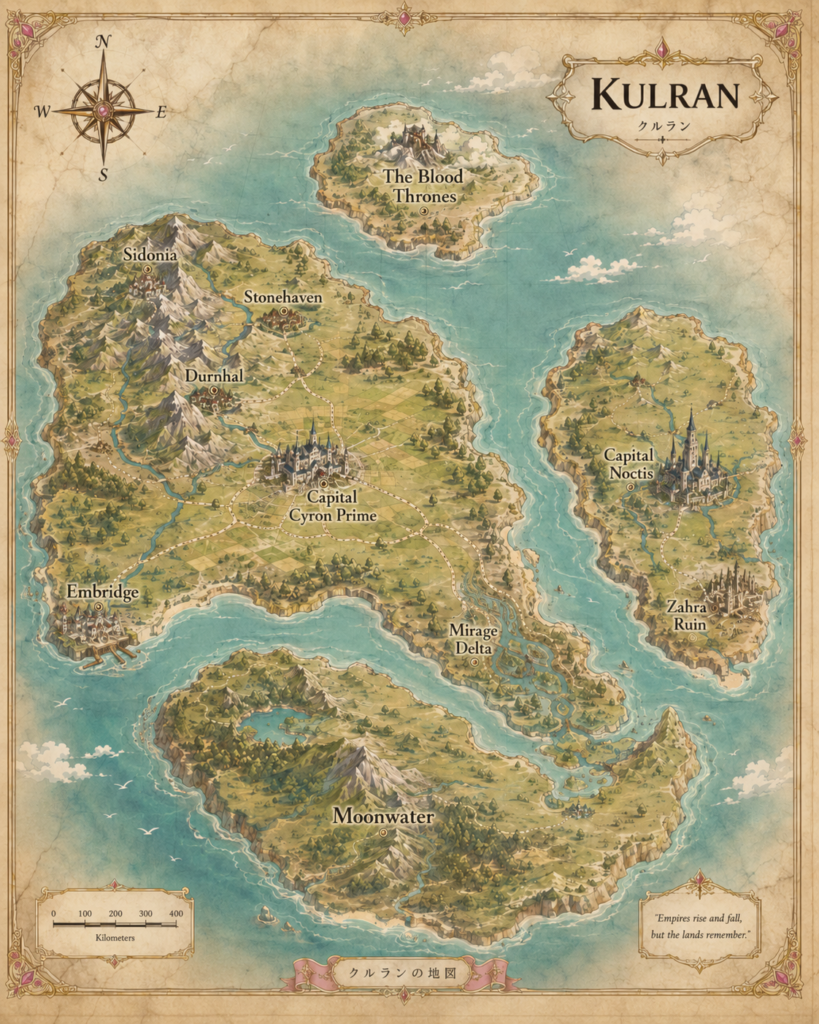 The World Map world map of kulran